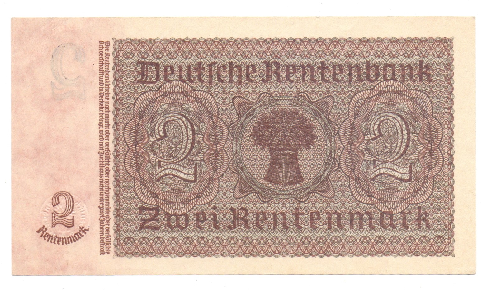 ALEMANIA 2 RENTENMARK 1937 #174b (2024070322) - Imagen 3