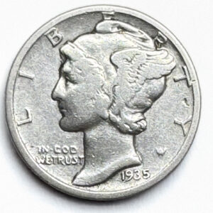 ESTADOS UNIDOS 1 DIME 1935 (1O CENTAVOS) MERCURY PLATA .900