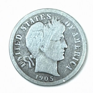 ESTADOS UNIDOS 1 DIME 1905 (1O CENTAVOS) BARBER PLATA .900