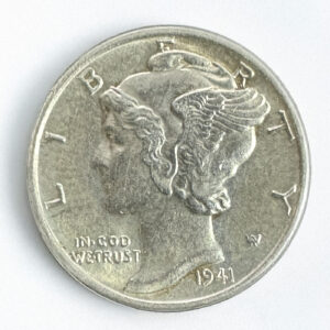 ESTADOS UNIDOS 1 DIME 1941 (1O CENTAVOS) MERCURY PLATA .900