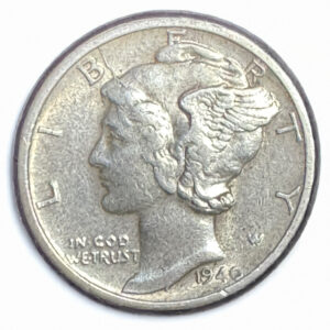 ESTADOS UNIDOS 1 DIME 1940S (1O CENTAVOS) MERCURY PLATA .900