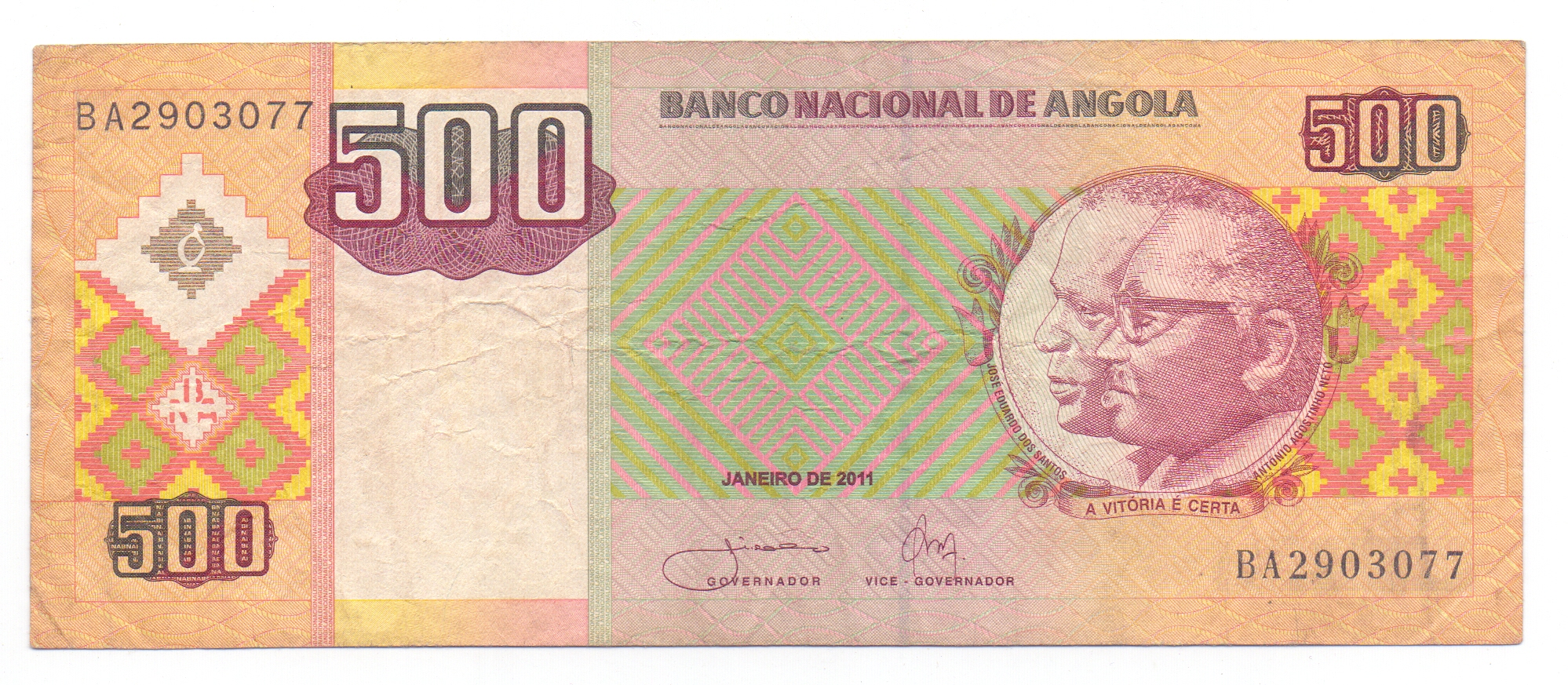 ANGOLA 500 KWANZAS 149b 2011 (2024070338) - Imagen 2