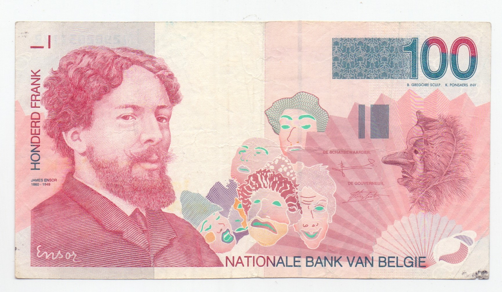 BELGICA 100 FRANCOS 1995 ND #147 (2024070371) - Imagen 2