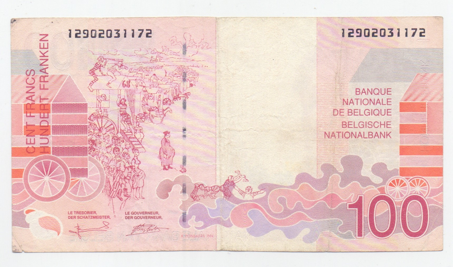 BELGICA 100 FRANCOS 1995 ND #147 (2024070371) - Imagen 3